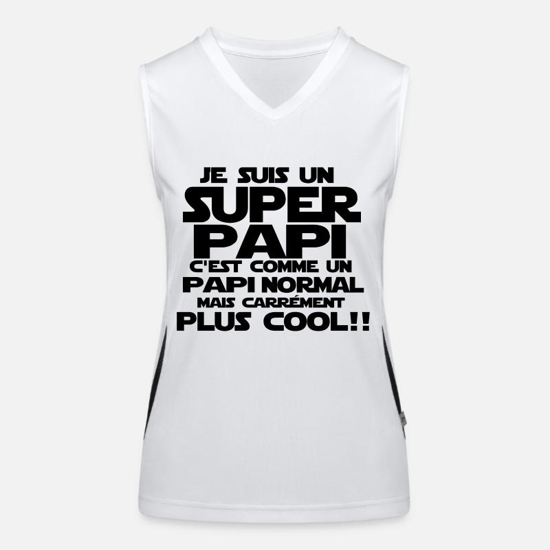 un papi carrément plus cool Débardeur respirant contrasté Femme