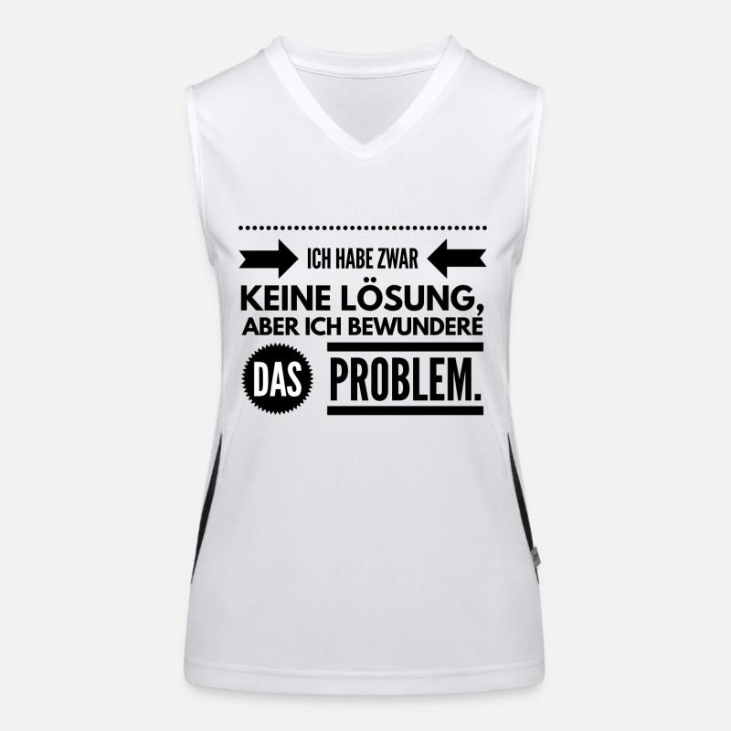 Keine Lösung - Problem bewundern Funktionelles Kontrast-Tank Top für Frauen