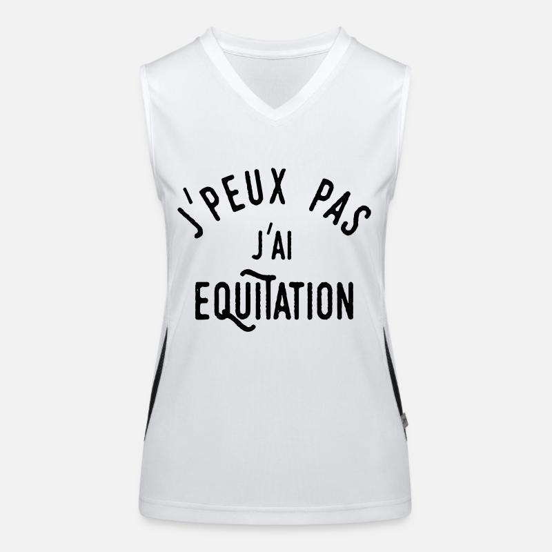 j'peux pas j'ai équitation Débardeur respirant contrasté Femme