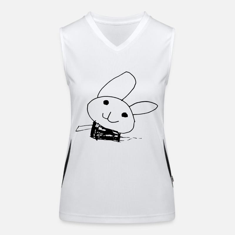 Kinderzeichnung Ostern Funktionelles Kontrast-Tank Top für Frauen