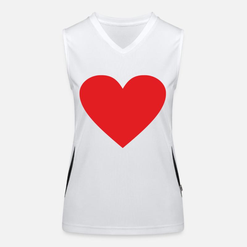 Herz Funktionelles Kontrast-Tank Top für Frauen