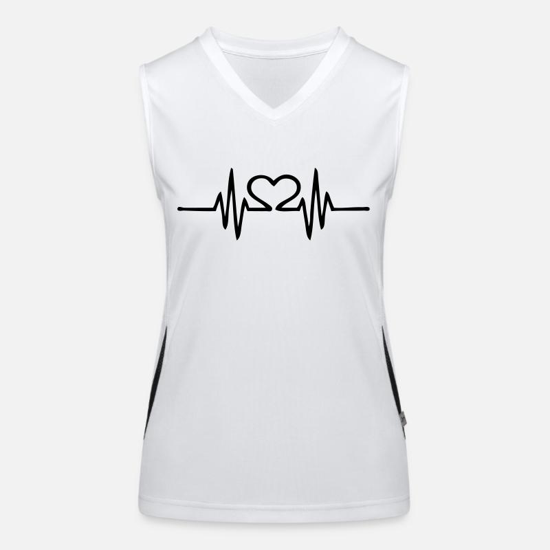 herzschlag Funktionelles Kontrast-Tank Top für Frauen