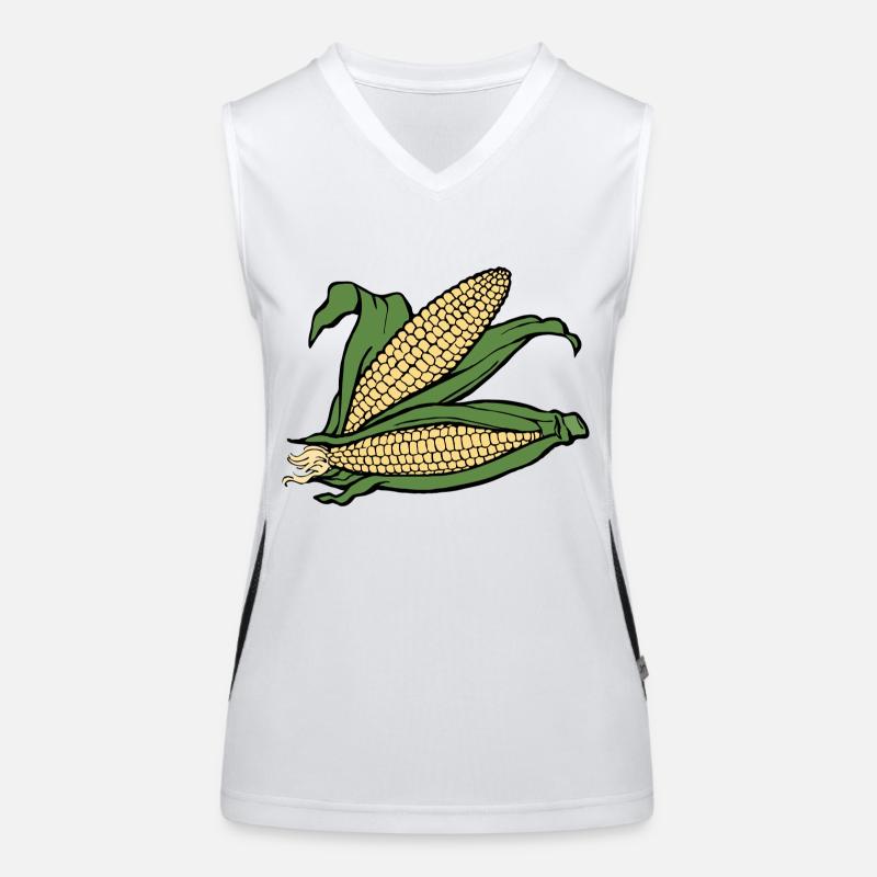 mais corn maize getreide veggie gemuese vegetables Funktionelles Kontrast-Tank Top für Frauen