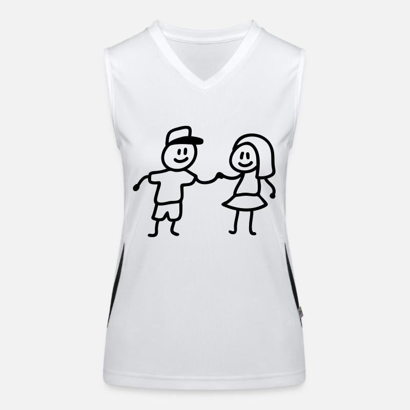 Junge Mädchen spielen Funktionelles Kontrast-Tank Top für Frauen