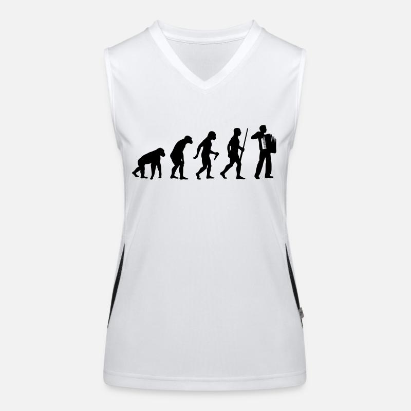 Akkordeon Evolution Funktionelles Kontrast-Tank Top für Frauen