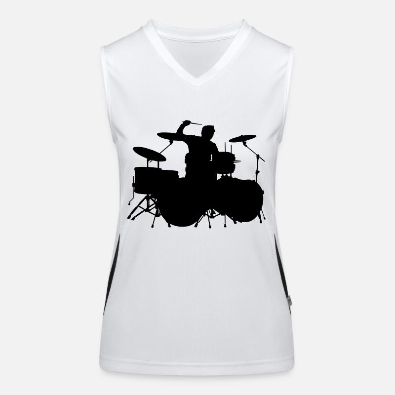 Drummer Funktionelles Kontrast-Tank Top für Frauen
