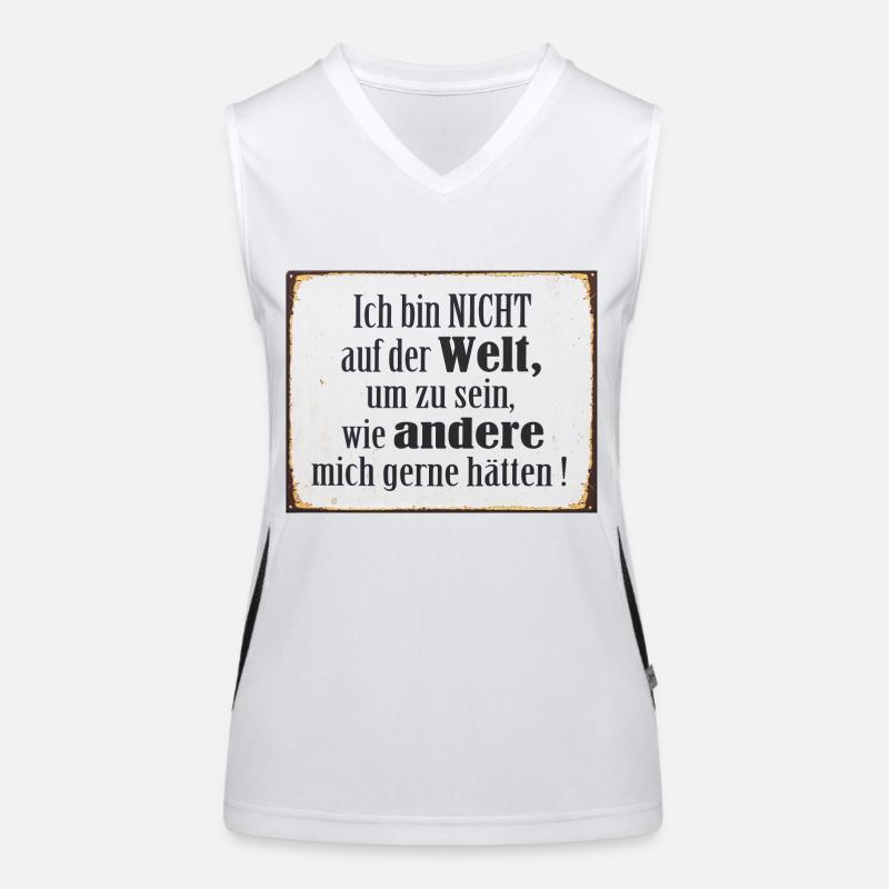 Selbstbewusstsein Spruch Geschenk Funktionelles Kontrast-Tank Top für Frauen
