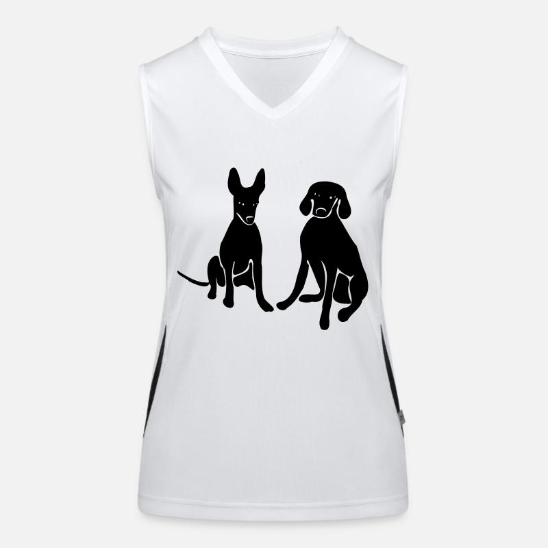 Hunde Funktionelles Kontrast-Tank Top für Frauen