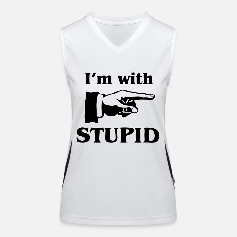 im with stupid Women's Functional Contrast Tank Top
