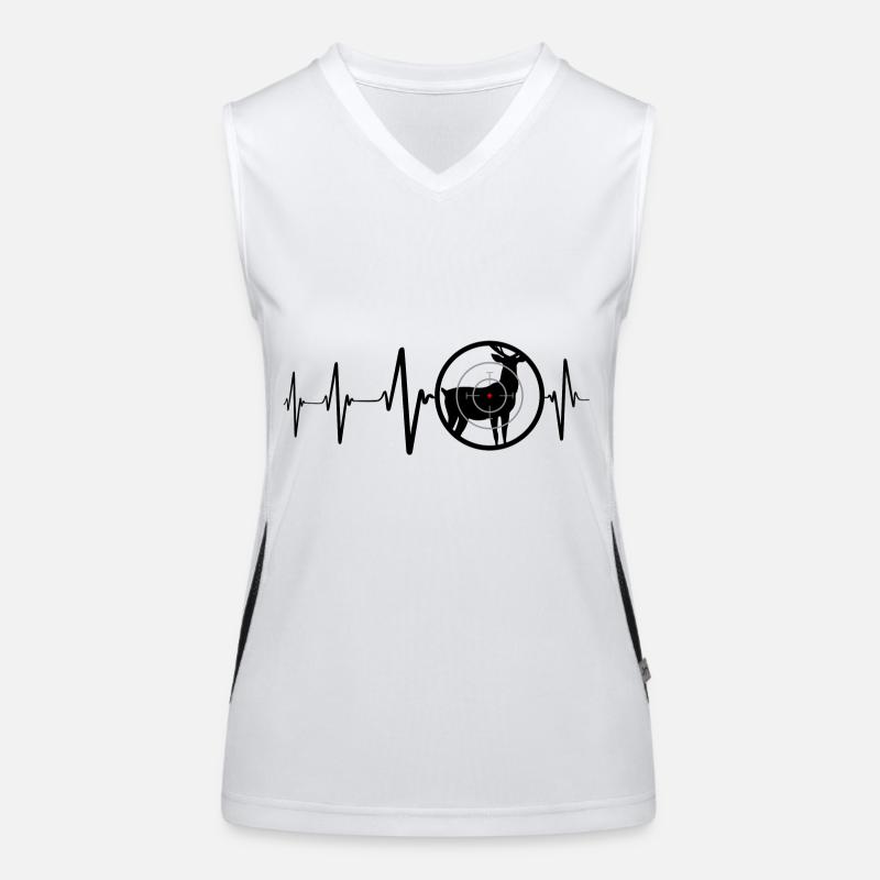 Cadeau Hunter Heartbeat Conception pour la chasse Débardeur respirant contrasté Femme