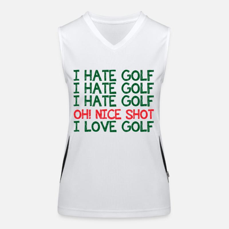 Golf Caddy Golf Course Putter Yardage cadeau Tee Débardeur respirant contrasté Femme