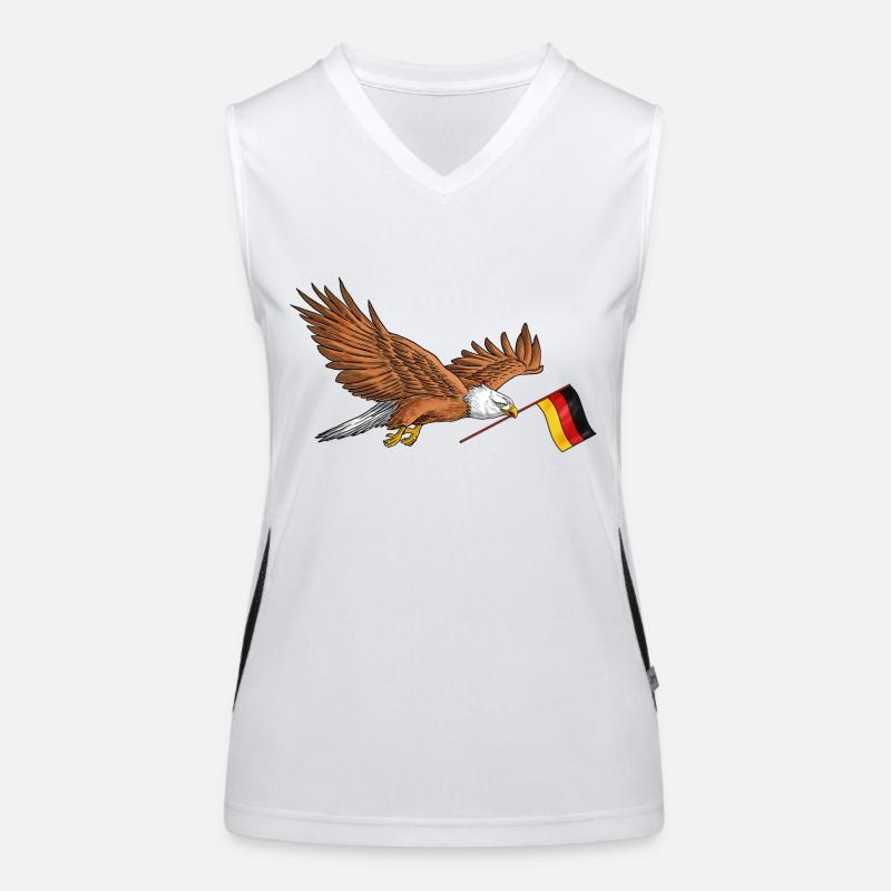 Deutscher Adler Funktionelles Kontrast-Tank Top für Frauen