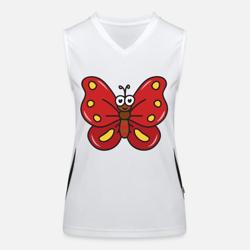 Schmetterlinge Funktionelles Kontrast-Tank Top für Frauen