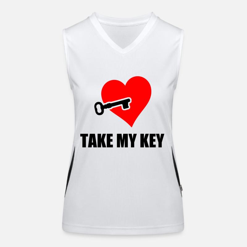 TAKE MY KEY Funktionelles Kontrast-Tank Top für Frauen
