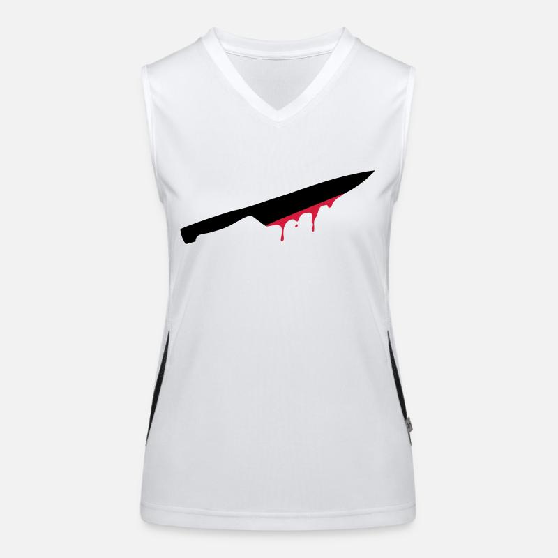 couteaux, des épées, du sang, des blessures, Débardeur respirant contrasté Femme