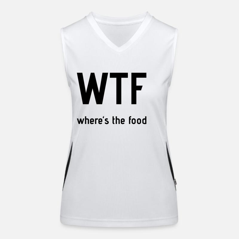 WTF Essen cool teens modern Geschenk Geschenkidee Funktionelles Kontrast-Tank Top für Frauen