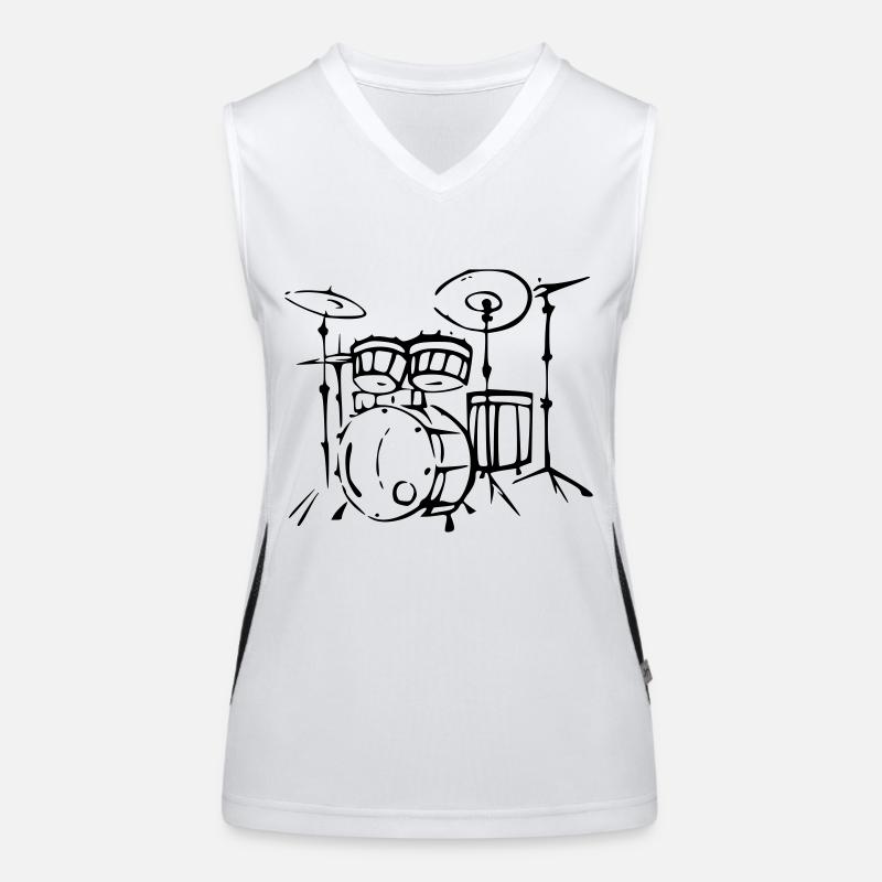 drums Funktionelles Kontrast-Tank Top für Frauen