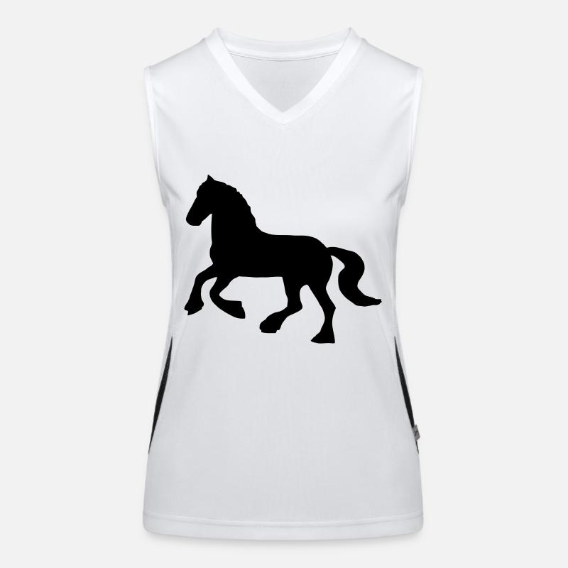 Cheval Frison Débardeur respirant contrasté Femme