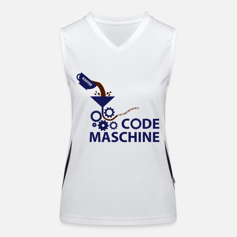 Code-Maschine Funktionelles Kontrast-Tank Top für Frauen