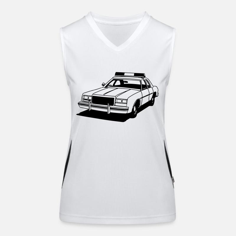 Police Car Retro Funktionelles Kontrast-Tank Top für Frauen