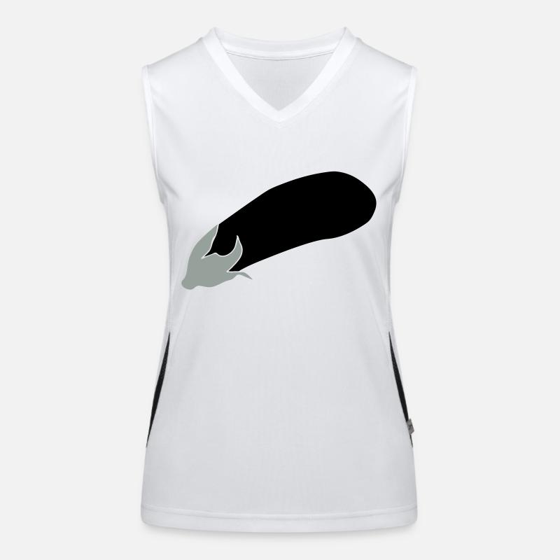 Eggplant - Women's Functional Contrast Tank Top - white/black