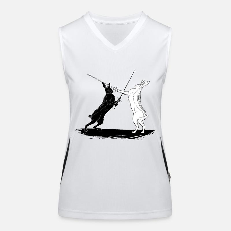 Hasenkampf Funktionelles Kontrast-Tank Top für Frauen