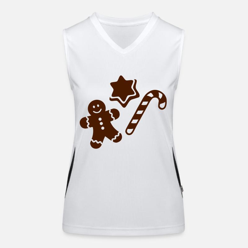 Lebkuchen Funktionelles Kontrast-Tank Top für Frauen