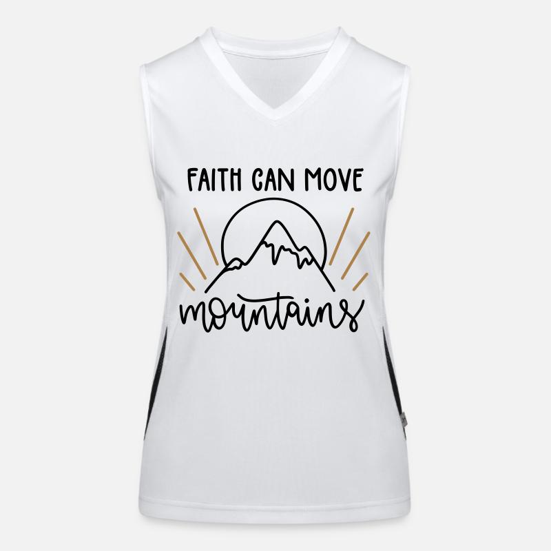 Faith can move mountains Funktionelles Kontrast-Tank Top für Frauen