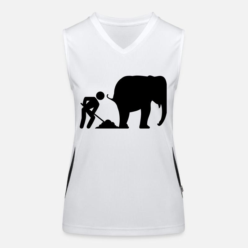 Elephant shit Funktionelles Kontrast-Tank Top für Frauen