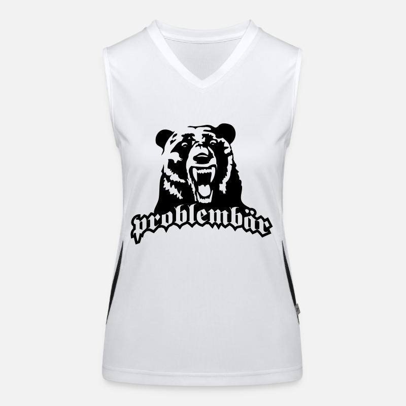 Problembär Funktionelles Kontrast-Tank Top für Frauen