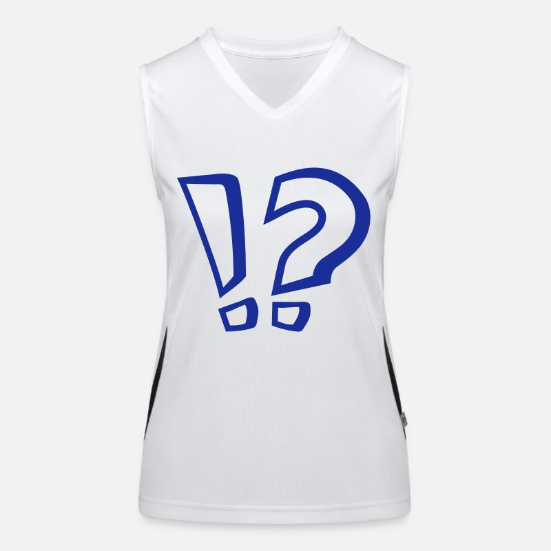 Fragezeichen Funktionelles Kontrast-Tank Top für Frauen