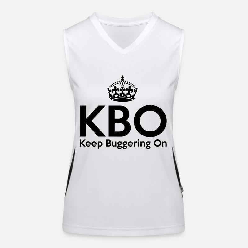 KBO - Keep Buggering on Funktionelles Kontrast-Tank Top für Frauen