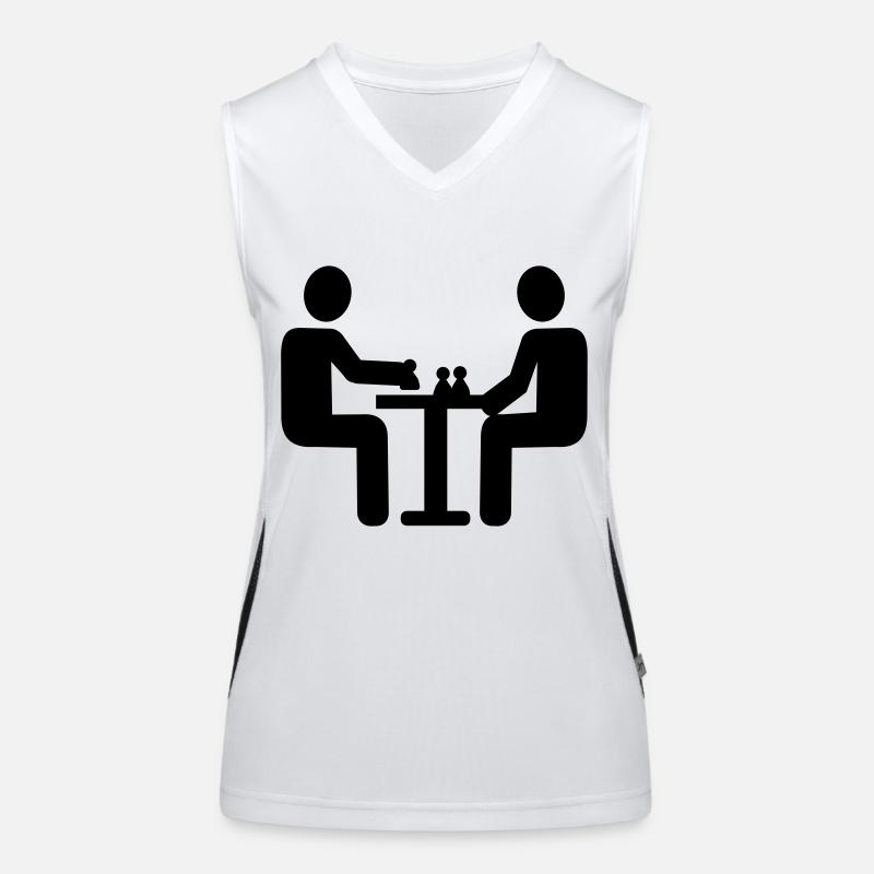 Schach Funktionelles Kontrast-Tank Top für Frauen