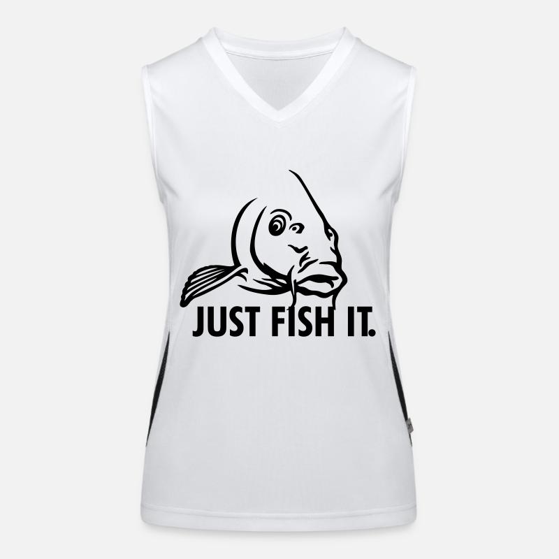 karpfen_just_fish_it Funktionelles Kontrast-Tank Top für Frauen