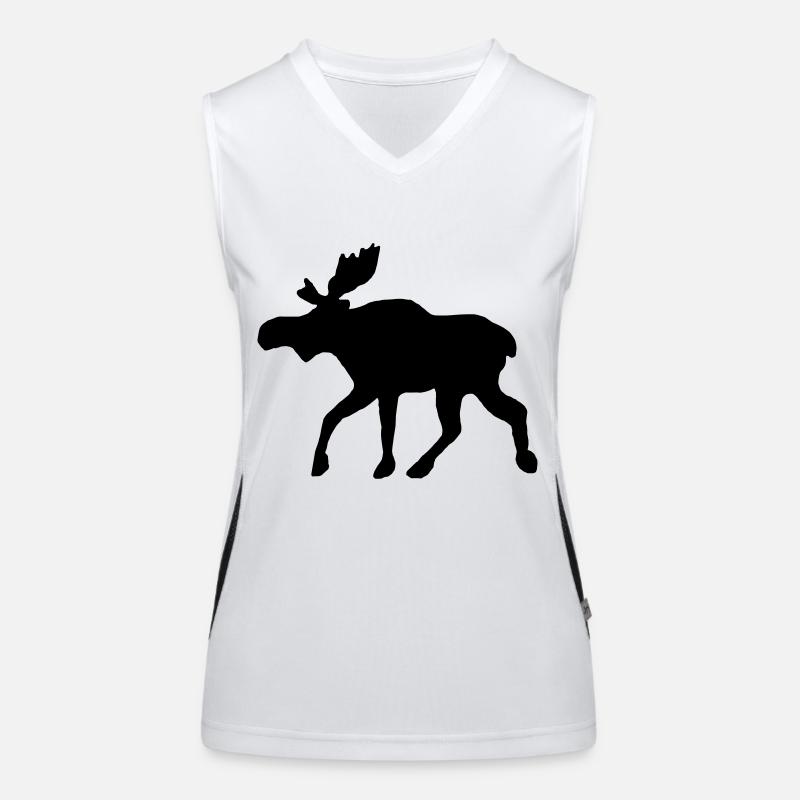 Elch Funktionelles Kontrast-Tank Top für Frauen