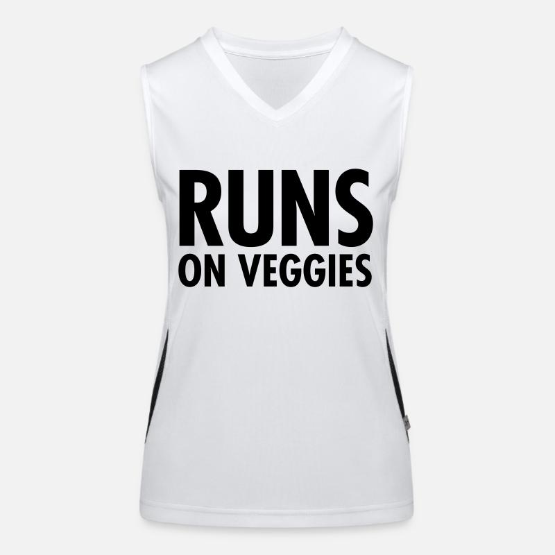 Runs On Veggies Funktionelles Kontrast-Tank Top für Frauen