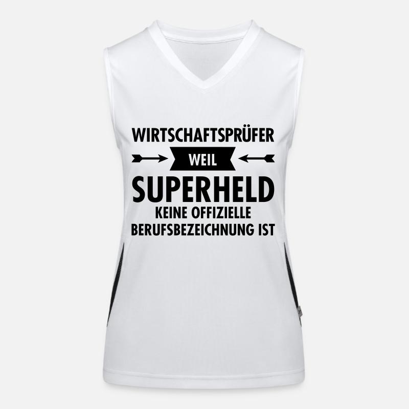 Wirtschaftsprüfer - Superheld Funktionelles Kontrast-Tank Top für Frauen