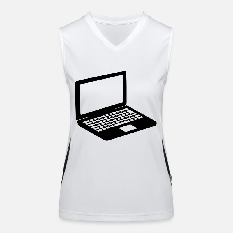 laptop notebook tablet computer pc mobil bildschir Funktionelles Kontrast-Tank Top für Frauen