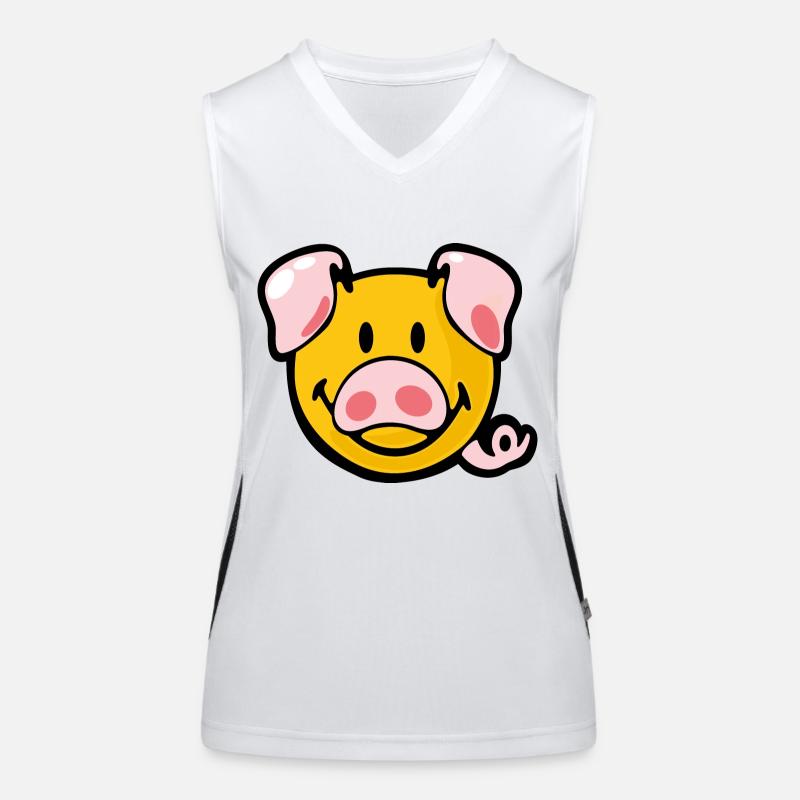 Smiley Pig Débardeur respirant contrasté Femme
