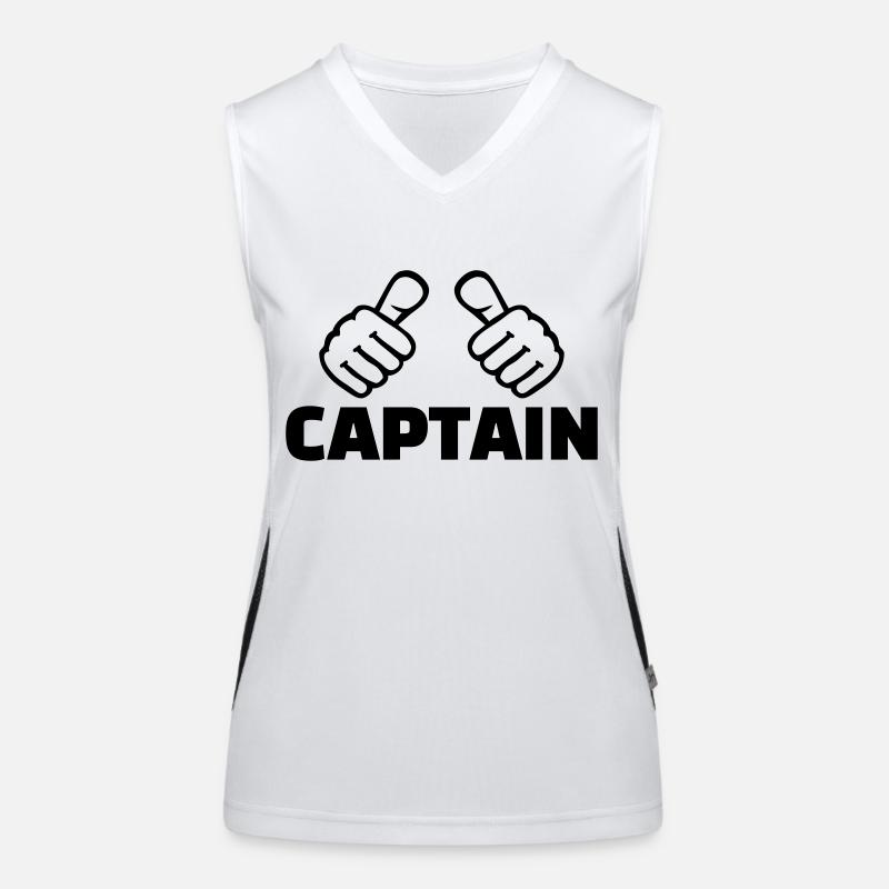 Capitano Top sportivo da donna in contrasto cromatico