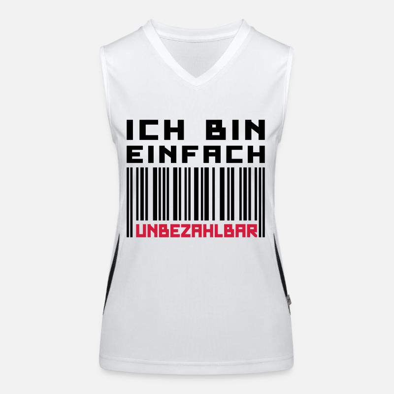 Unbezahlbar (Barcode) Funktionelles Kontrast-Tank Top für Frauen