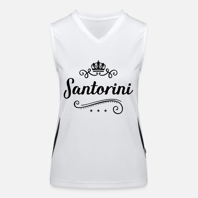 santorini logo Funktionelles Kontrast-Tank Top für Frauen