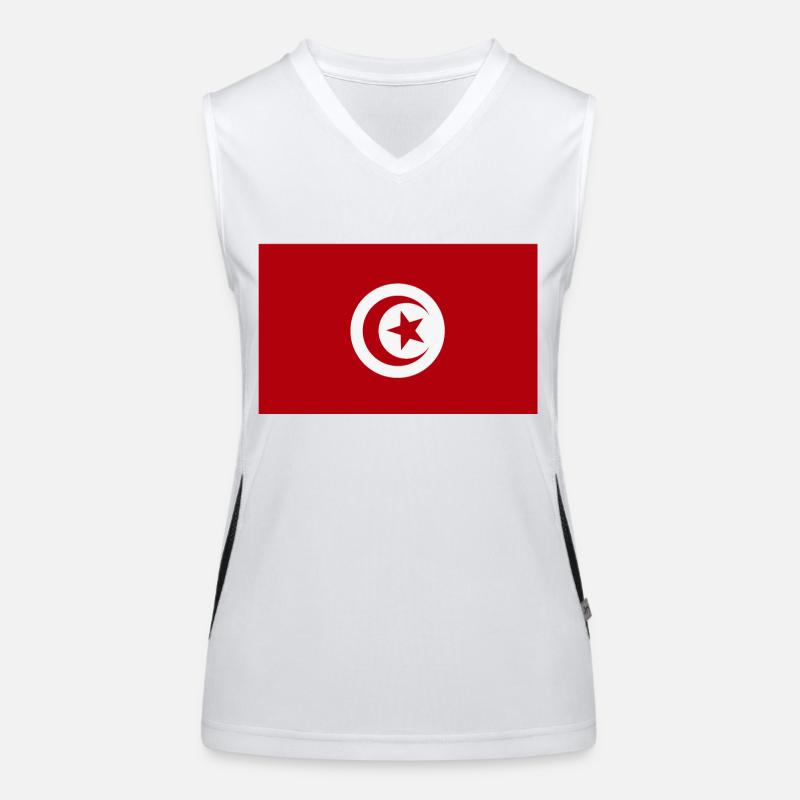 Tunisie Drapeau Débardeur respirant contrasté Femme