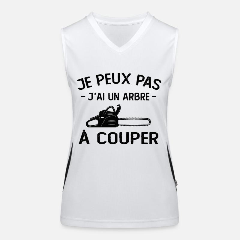 Je Peux Pas J'ai Un Arbre à Couper Débardeur respirant contrasté Femme