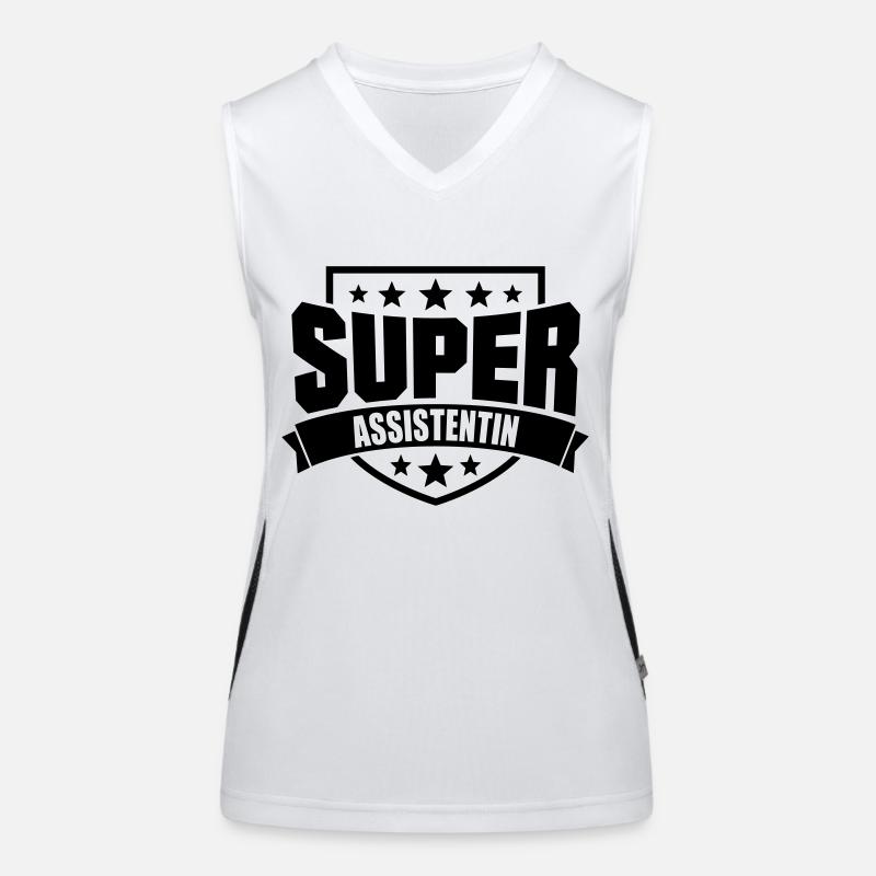Super Assistentin Funktionelles Kontrast-Tank Top für Frauen