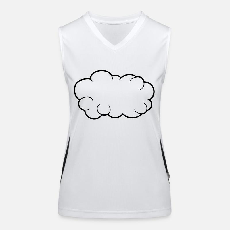 Sprechblase Wolke Design Funktionelles Kontrast-Tank Top für Frauen