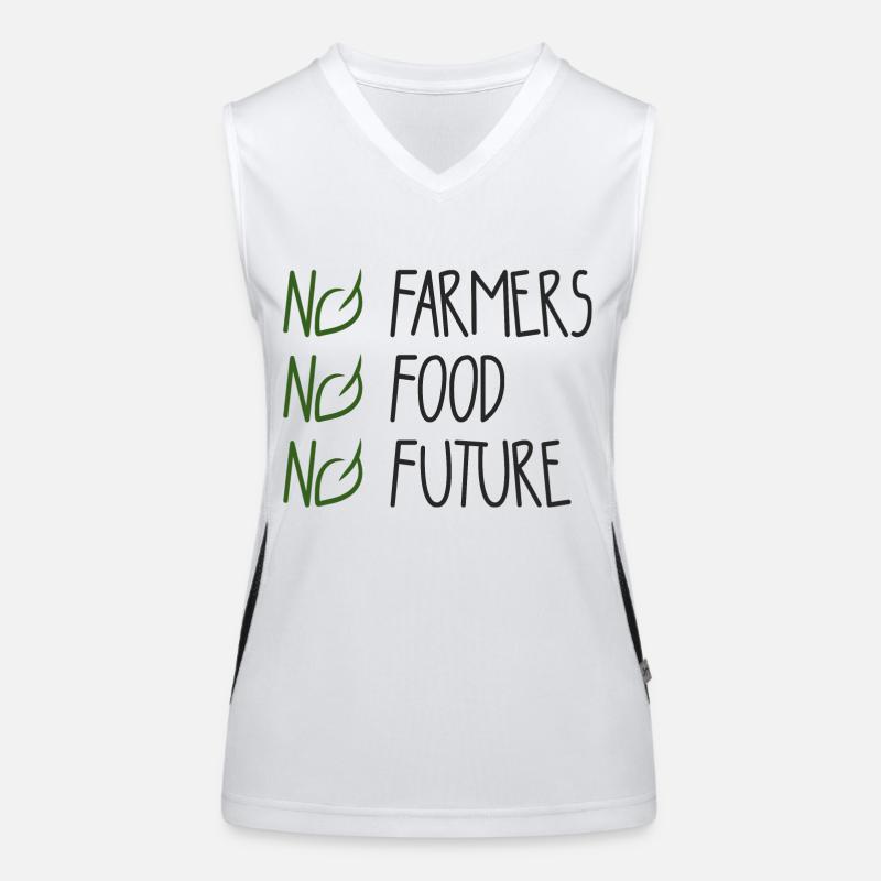 Pas d’agriculteurs - Pas de nourriture - Pas d’avenir - Farmer Farmer Débardeur respirant contrasté Femme