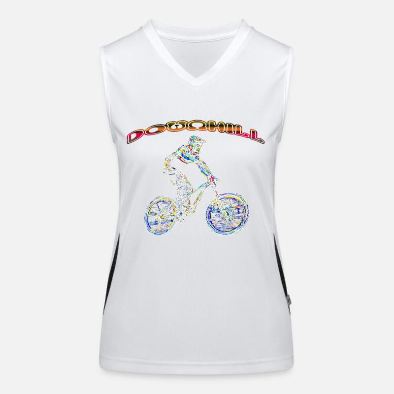 vtt mtb downhill Débardeur respirant contrasté Femme