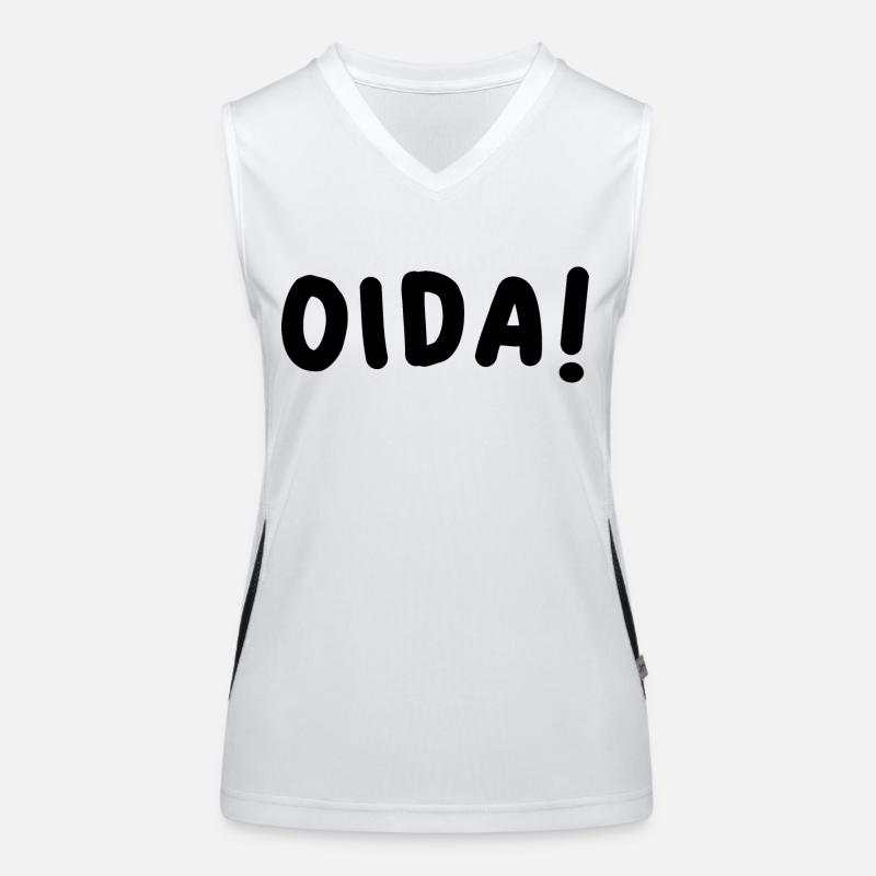 Oida Bavarian Austrian Bavarian Dialect Women's Functional Contrast Tank Top