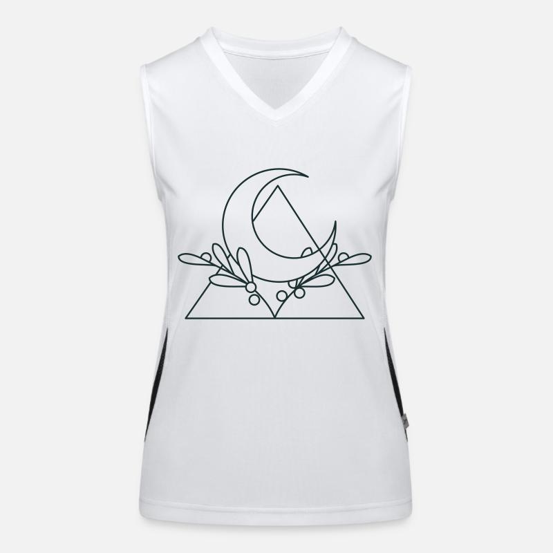 triangle croissant de lune Débardeur respirant contrasté Femme